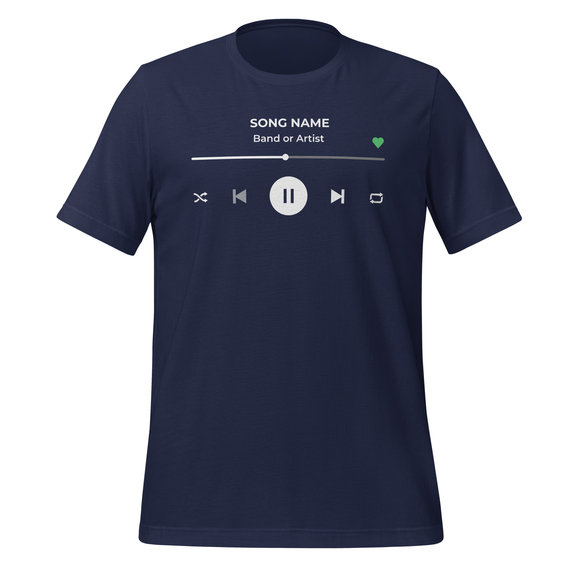 Custom Music Player T-Shirt - Add Your Own Text - Image 3