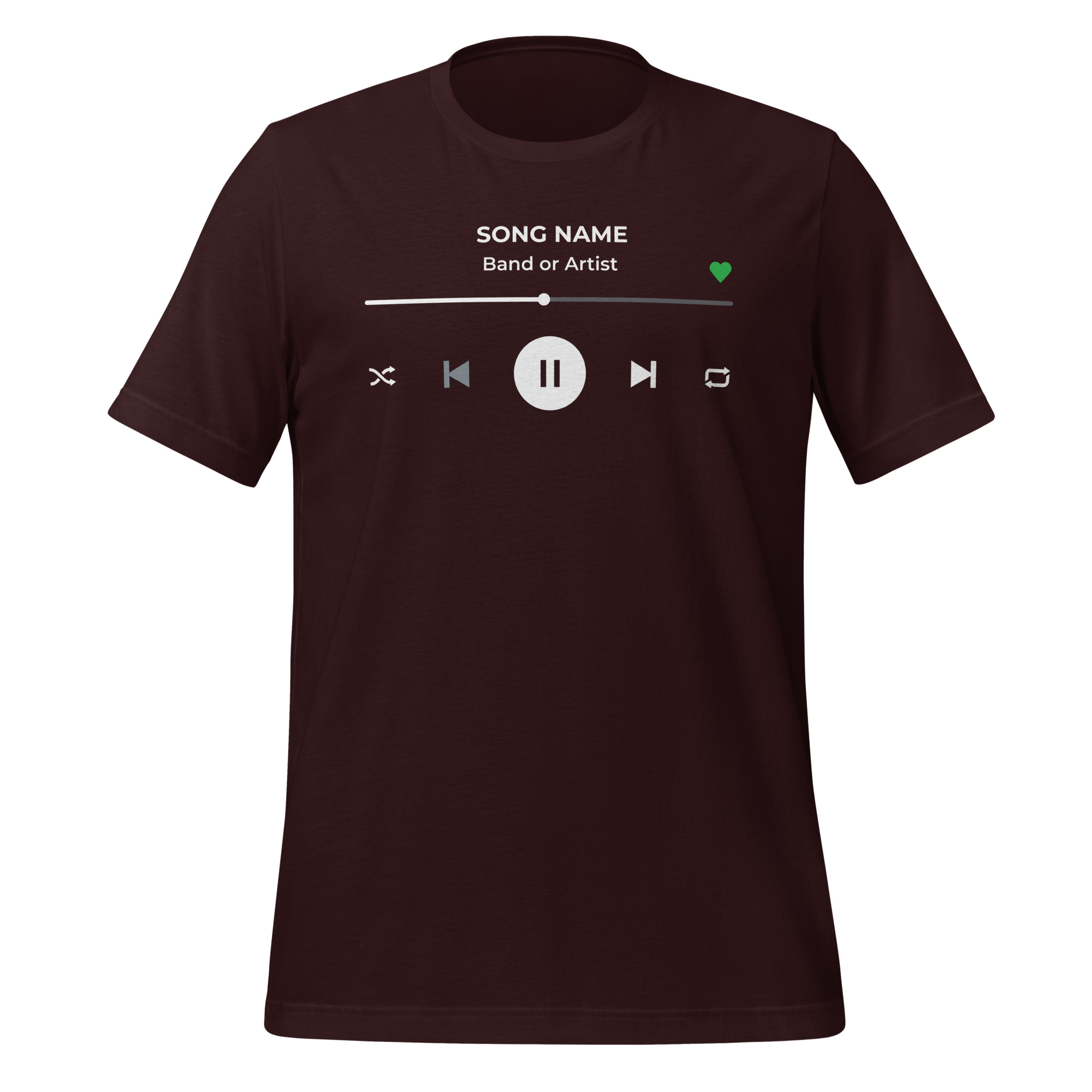 Custom Music Player T-Shirt - Add Your Own Text - Image 2