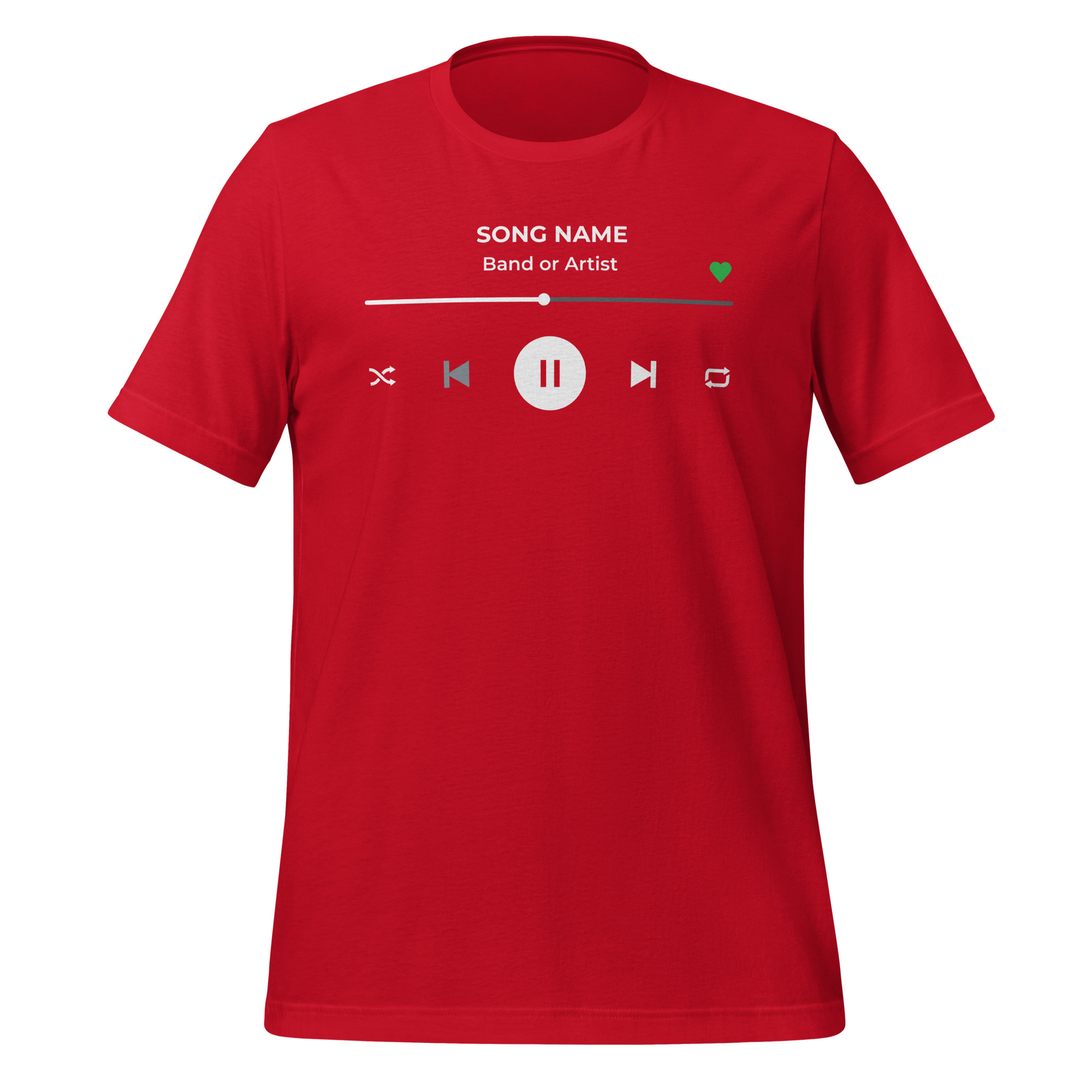 Custom Music Player T-Shirt - Add Your Own Text - Image 6